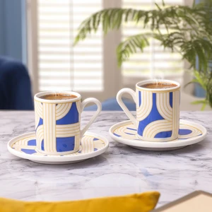 Havana Mavi 2 Kişilik 4 Parça Kahve Fincan Takımı 90 ml