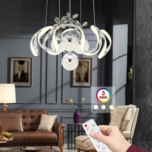 Nova 3 Renk Kumandalı LED Sarkıt Avize – Modern Dimmer & Ayarlanabilir Uzunluk
