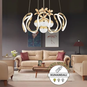 Nova 3 Renk Kumandalı LED Sarkıt Avize – Modern Dimmer & Ayarlanabilir Uzunluk
