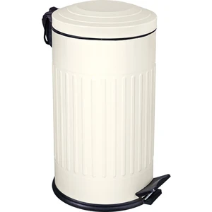 zengin çarşım 16 Lt Vintage Serisi Amortisör Kapaklı Krem Çöp Kovası