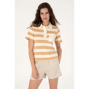 U.s. Polo Assn. Kadın Camel Tişört 50306713-VR015