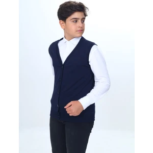 Erkek Çocuk Okul Düğmeli Yelek