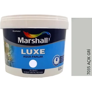 Luxe Aqua Parlak Su Bazlı Boya Ahşap & Metal 2.5 Lt  Açık Gri 7035