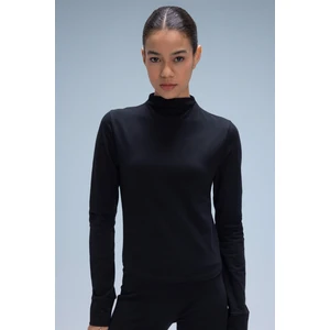 DeFactoFit Slim Fit Dar Kesim Dik Yaka Uzun Kollu Tişört