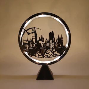 Desenli LED Işıklı Modern Dekoratif Aydınlatma Çember Ring Gece Lambası