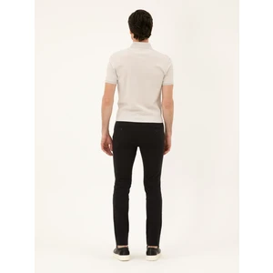 Erkek Siyah Slim Fit Beli Bağcıklı Pantolon 50293848-VR046