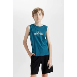 Erkek Çocuk Bisiklet Yaka Baskılı Atlet D0778A824HS