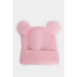 Kız Bebek Ponpon Kulaklı Örgü Bere C8164A524WN