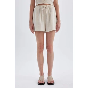 Regular Fit Normal Bel Keten Karışımlı Şort D0967AX24HS