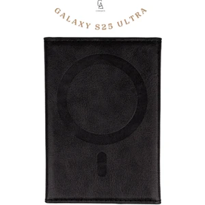 Samsung Galaxy S25 Ultra Uyumlu Magsafe Özellikli 5 Bölmeli Deri Kartlık Cüzdan