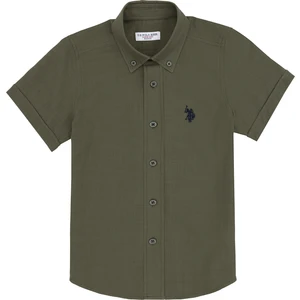 U.s. Polo Assn. Erkek Çocuk Koyu Haki Gömlek Kısa Kollu 50306567-VR111