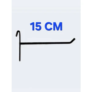 AKKAYA DEKORASYON: 100 Adet, 15 Cm, Siyah Boyalı Tel Pano Kancası, Raf Kancası, Pano Teli, Askılık Teli