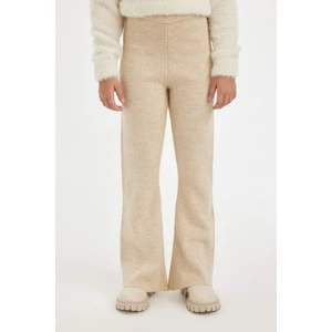 Kız Çocuk Flare Fit İspanyol Paça Basic Düz Triko Pantolon A6029A824WN