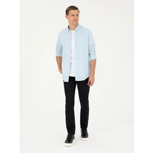 Erkek Koyu Lacivert Slim Fit Pamuklu Jean Pantolon 50294027-VR100