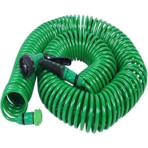 30 Metre Spiral Hortum + 4 Fonksiyonlu Özel Sulama Tabancası (5047)