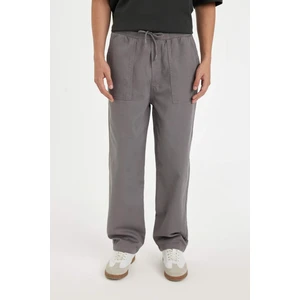 %100 Pamuk Yazlık Jogger Pantolon Wide Leg Bol Rahat Kesim Paraşüt Beli Bağcıklı Geniş Bol Paça C9159AX24AU