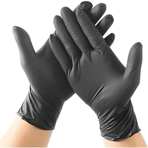 Siyah Pudrasız Nitril Muayene Eldiveni S - M - L - Xl Beden 100 Adet