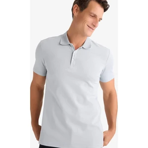 Slim Fit Dar Kesim Kısa Kollu Pamuklu Modal Karışımlı Basic Düz Polo Tişört M6609AZ25SP