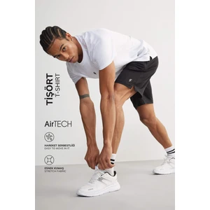 DeFactoFit Hızlı Kuruyan Slim Fit Dar Kesim Bisiklet Yaka Baskılı Sporcu Kısa Kollu Tişört V2887AZ25SP