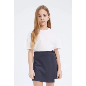 Kız Çocuk Relax Fit Bisiklet Yaka Basic Düz Kısa Kollu Tişört Z5095A625SM