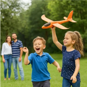 Köpük Dev Fırlatma Uçak – 45 cm – Tekli Turuncu Model