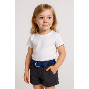 Elastik Örgü Çocuk Kemeri Lacivert