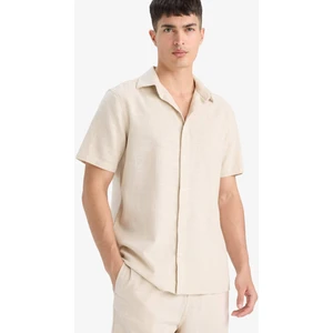%100 Pamuk Regular Fit Polo Yaka Yazlık Kısa Kollu Gömlek D8613AX25SM