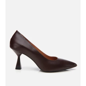01AYH304140A480 KADIN Deri Kahverengi Esnek Tabanlı Stiletto