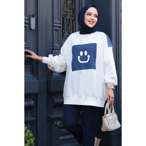 Kot Detaylı Ekru Tesettür Tunik 20623E