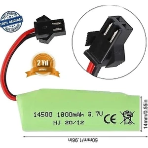 1800 Mah Li-On 3.7V Siyah Soket Drone Pili Oyuncak Araba Pili 14500