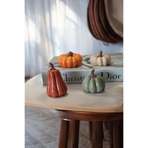 4'lü Renkli Balkabağı Dekoratif Biblo Set. Renkli Kabak Seti