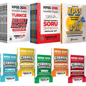 2026 Kpss ortaöğretim Ön Lisans Gygk konu-Soru 5+5 Kitap-Tüm Dersler Konularına Göre Çıkmış Sorular