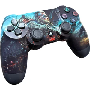 CRK Tech Ps4 Dualshock 4 V2 Gamepad Siyah Kol Assassin's Creed Valhalla