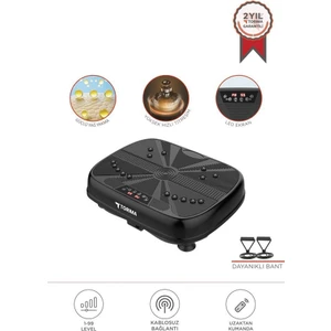 Egzersiz Aleti Kumandalı Yüksek Titreşimli Programlı Kondisyon Aleti VEP1000 Siyah