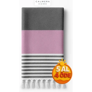 Calmera Home Natura Peştemal | Pamuk - Doğal Saçaklı | Plaj, Havuz, Spa, Hamam, Sauna, Spor, Seyahat Havlusu - Pembe