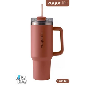 Quencher Cup 1200 ml Pipetli/rahat Içim Kulplu Paslanmaz Çelik Termos -FFVGN0581200ML