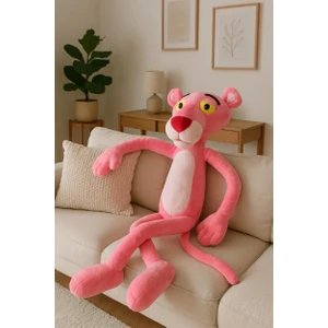 Polly Toys Pembe Panter Pamuk Kumaş Yumuşak Dokulu / 100 cm