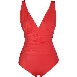 Kadın Drapeli Toparlayıcı Kırmızı Mayo