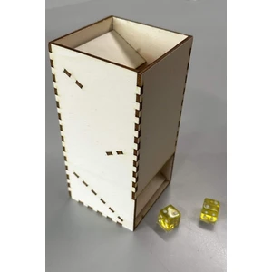 Ahşap Zar Kulesi Zar Atma Aparatı Tavla Için Zar Atma Kulesi (Zar Hariç) Dice Tower