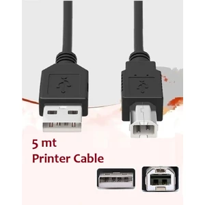 Yazıcı Kablosu USB 2.0 Printer Cable (5 Metre) Samsung Hp Epson Canon Xerox Brother