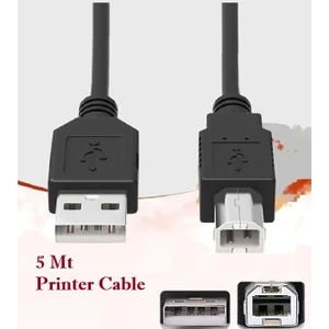 Printer Cable USB 2.0 Yazıcı Kablosu Hp Epson Canon Xerox Brother 5 Metre