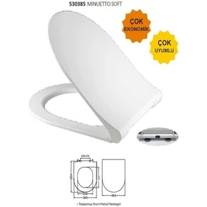 Mınuetto Soft Close Duroplast Klozet Kapağı