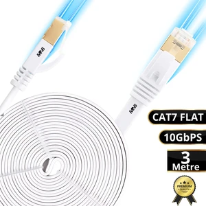Mn6 M112GM 3 Metre Cat7 Flat Kablo/10GBPS-600MHZ-ROHS Sertifikalı/3 MetreCat7 Ethernet Kablosu