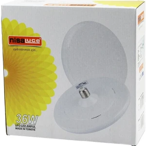 Nisaluce EAMP-063/KB 36W E27 Ufo Tipi LED Lamba Ampul Kristal Desenli Mika Pls.kapak 6400K - 3240LÜMEN (5047)