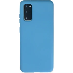 Samsung Galaxy S20 Plus Kılıf Nano Içi Kadife Silikon - Mavi
