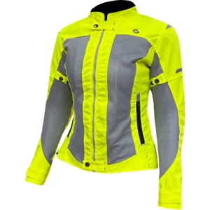 Luna Yazlık Fileli Korumalı Kadın Motosiklet Montu Yeni Sezon Neon Gri