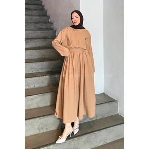 Pera Keten Etekli Takım Krem