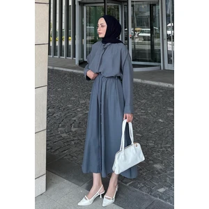 Pera Keten Etekli Takım Gri