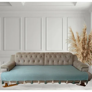 Renkli Püsküllü Koltuk Koltuk Örtüsü