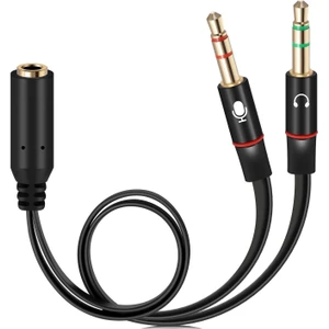 3.5mm Kulaklık Adaptörü Kulaklık Y Splitter Ses Dişi 2 Erkek Jack Stereo 2 Male Trs To 1 Female Mikrofon Splitter Kablo Ayırıcı
